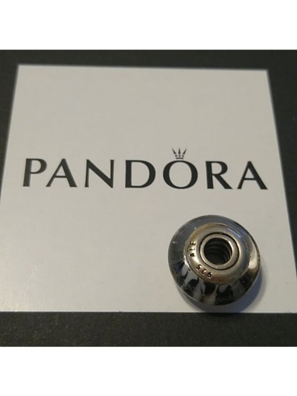 Pandora Sterling Silver Murano Zebra Charm 790938 View 3